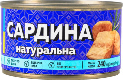 Сардина натуральная с добавлением масла 240г Veladis