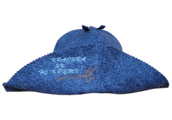 Шапка-панама для бани (сауны) Красива як не крути серая