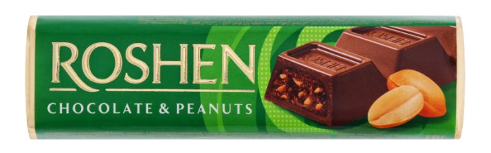 деталь Čokoláda s arašídovou náplní Roshen 38g