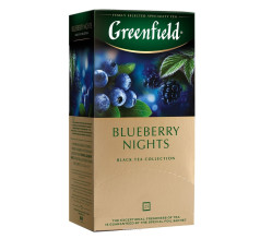 Чёрный чай Blueberry Nights 25×1,5 г Greenfield