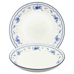 Фарфоровая тарелка «Цветочный узор», 25,3×4,5 см 1400 мл