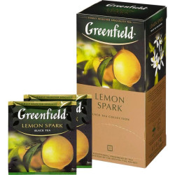 Чёрный чай Lemon Spark 25 × 1,5 г «Greenfield»