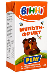 Мультифруктовый нектар с мякотью 200мл Вінні