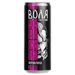 Энергетический напиток Воля со вкусом клюквы 0,33L Моршинська