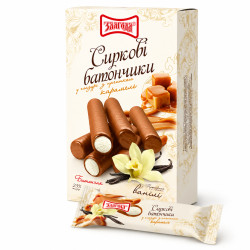 Творожные сырки со вкусом ванили в карамельной глазури 120г Злагода