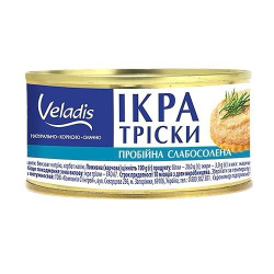 Икра трески слабосалёная 100г Veladis