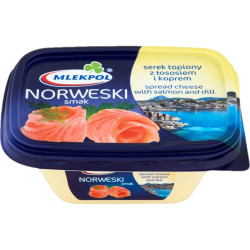 Сыр плавленый с лососем и укропом 150г  Mlekpol