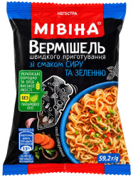 Лапша со вкусом сыра и зелени 59,2г Мівіна