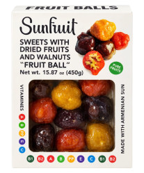 Конфеты «Футбол» с сухофруктами и грецкими орехами 450г Sunfruit