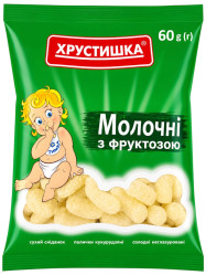 Кукурузные палочки молочные, сладкие, неполитые 60г ТМ Хрустишка