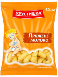 Кукурузные палочки со вкусом «Топлёное молоко» 60г ТМ Хрустишка