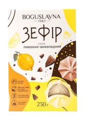 Зефир со вкусом лимона и шоколада 230г Богуславна 