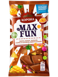 Молочный шоколад MAXFUN «Тропический микс» 150г KORONA