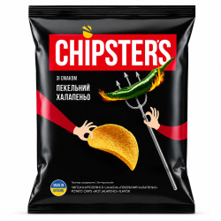 Чипсы со вкусом адского халапеньо 120г Chipsters