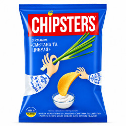 Чипсы со вкусом сметаны с зеленью 120 г Chipsters