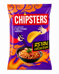 Чипсы со вкусом Острый удон 100г Chipsters