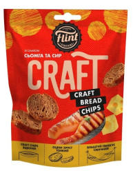 Крутoны со вкусом Лосось и сыр 80 г Flint Craft Grenki
