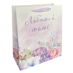 Подарочный пакет Любимой маме 27х23см 