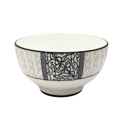 Фарфоровая миска «Чёрный узор» 11,8×6,8 см 310 мл