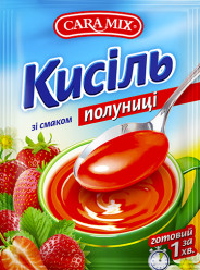 Кисель со вкусом клубники 90 г Caramix