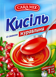 Кисель со вкусом клюквы 90г Caramix