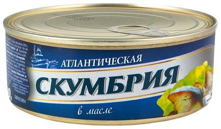 деталь Скумбрия атлантическая в масле 240г SibFisch