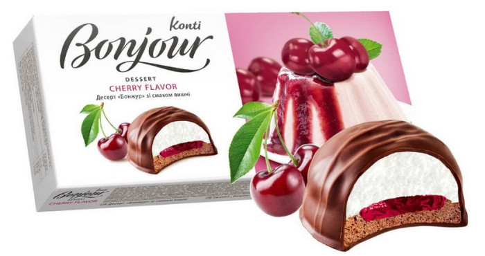 деталь Десерт Бонжур Вишня 232г Konti