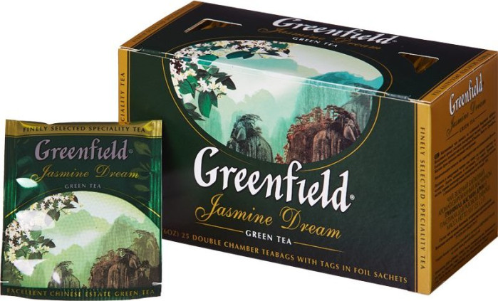 деталь Зелёный чай Jasmine Dream 25×2 г Greenfield