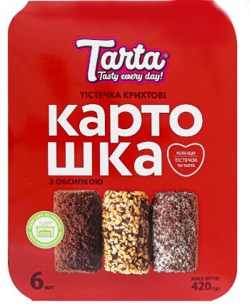 деталь Kartoška zákusek s posypem 420g Tarta