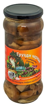 деталь Грузди черные с чесноком 315г Yes!