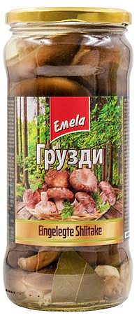 деталь Nakládané houby Shitake 395g Emelja