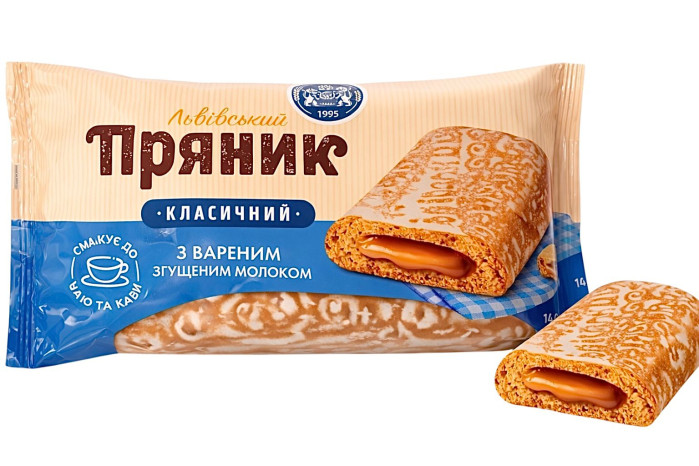 деталь Пряник «Львовский» с варёным сгущённым молоком 140 г Кулиничі