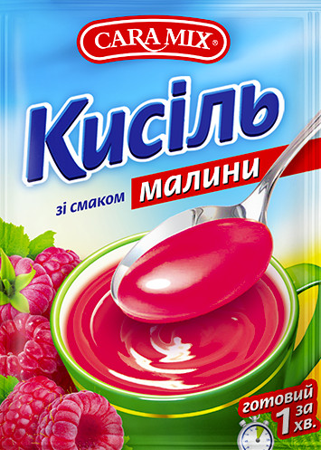 деталь Кисель с малиновым вкусом 90 г Caramix