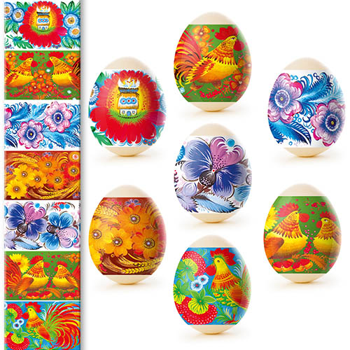 деталь Наклейки на яйца 7шт Разные виды