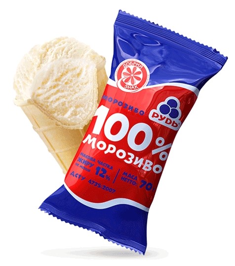 деталь Пломбир сливочный 100% мороженое 70г RUD