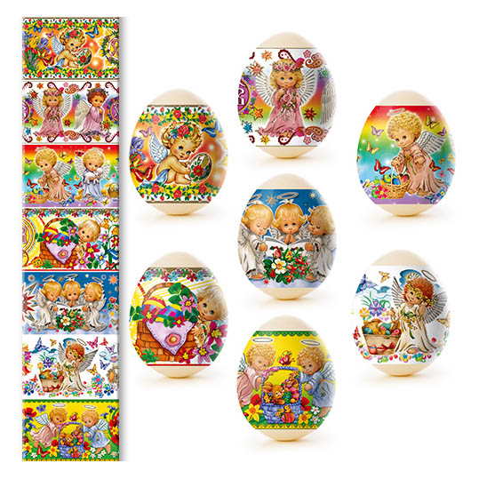 деталь Наклейки на яйца 7шт Разные виды