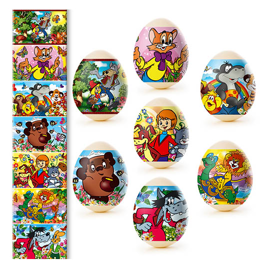 деталь Наклейки на яйца 7шт Разные виды