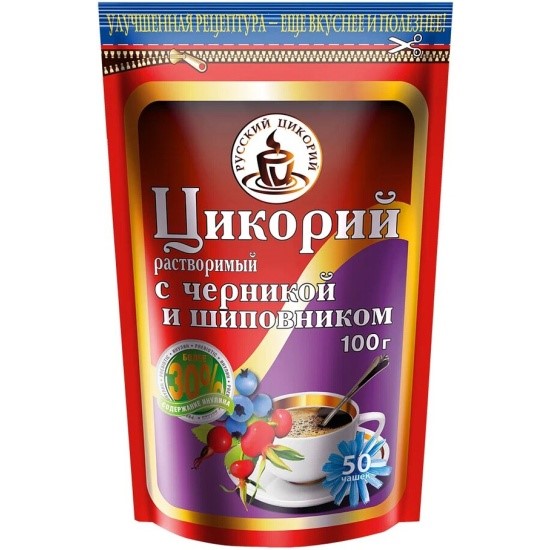 деталь Цикорий растворимый с черникой и шиповником 100г Еремеевское