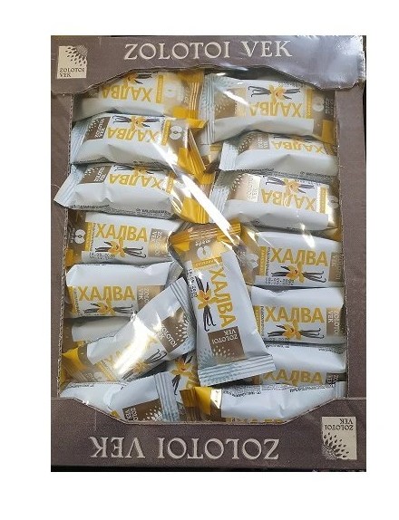 деталь Халва подсолнечная ванильная 1,5кг Zolotoi Vek