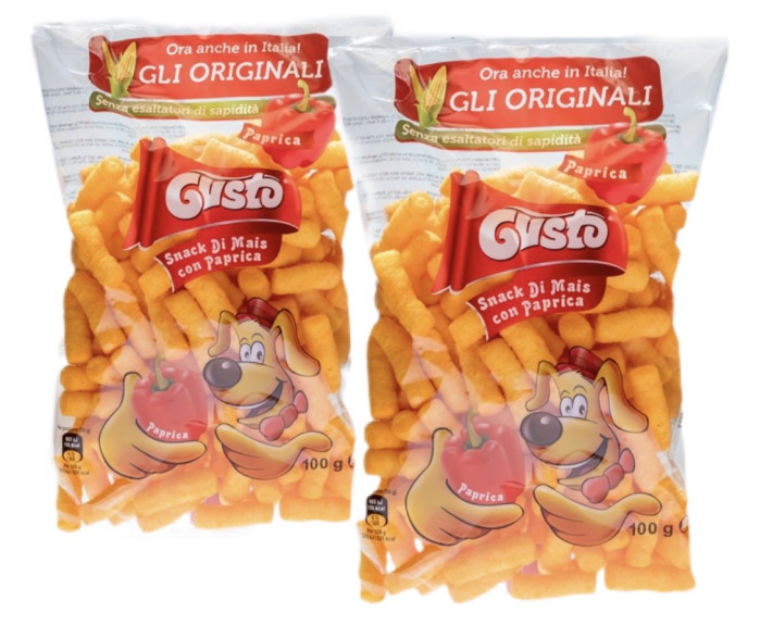 деталь Kukuřicní tyčinky s paprikou Gusto 100g