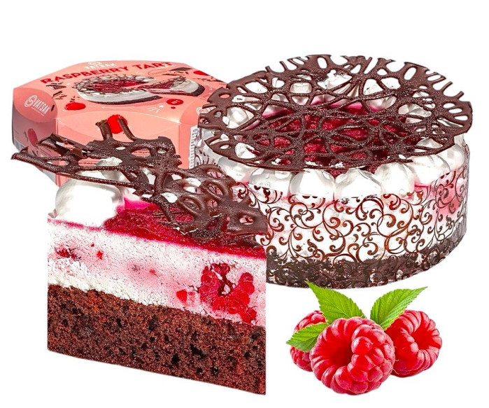 деталь Торт Малиновый с йогуртовым крем-суфле и малиной 450г Vatsak