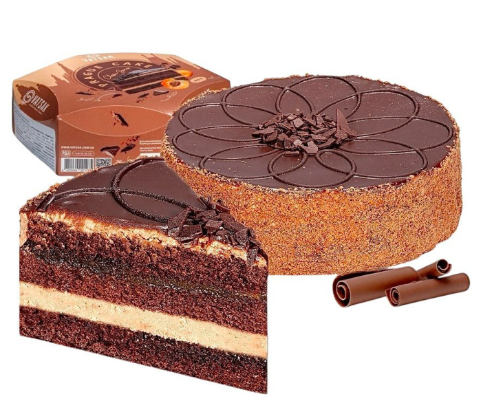 деталь Торт Пражский с какао-кремом и абрикосовым джемом 450г Vatsak