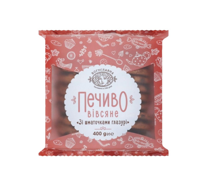 деталь Печенье овсяное с кусочками шоколада 400г Богуславна