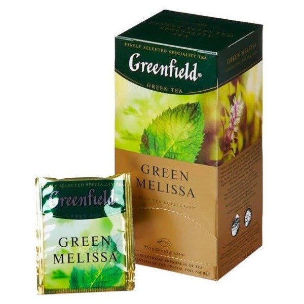 деталь Зелёный чай Melissa 25×1,5 г Greenfield
