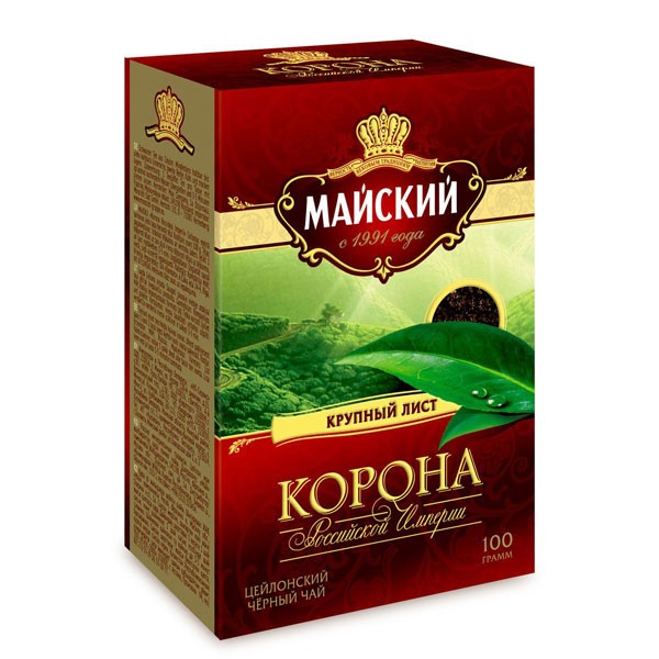 деталь Черный чай Корона Российской Империи 200г Майский