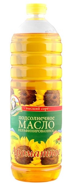 деталь Масло подсолнечное нерафинированное 1л Кубаночка