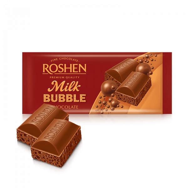 деталь Mlečná čokoláda Bubble Roshen 80g