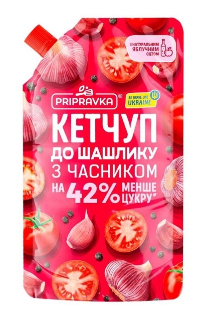 деталь Кетчуп для шашлыка с чесноком 250г Pripravka