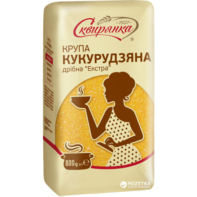 деталь Крупа кукурузная мелкая Экстра 800г Сквирянка
