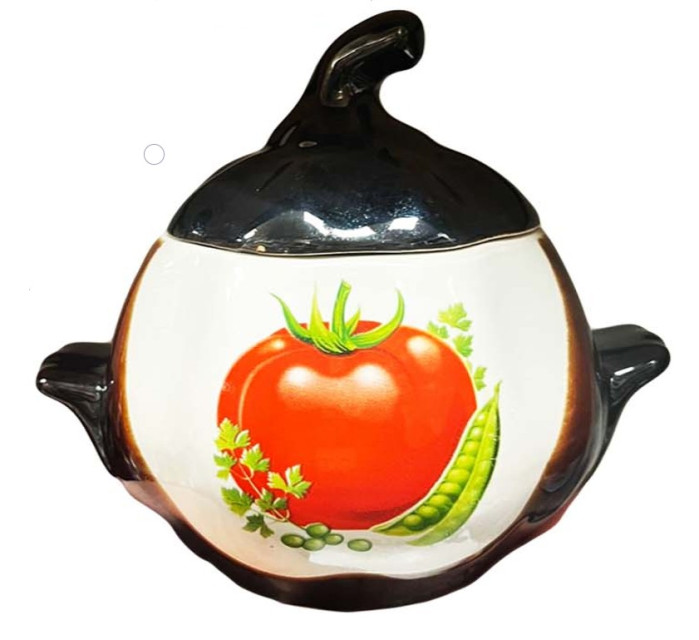 деталь Керамический горшок «Красные помидоры» 0,75 л